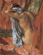 bathing lady, Edgar Degas